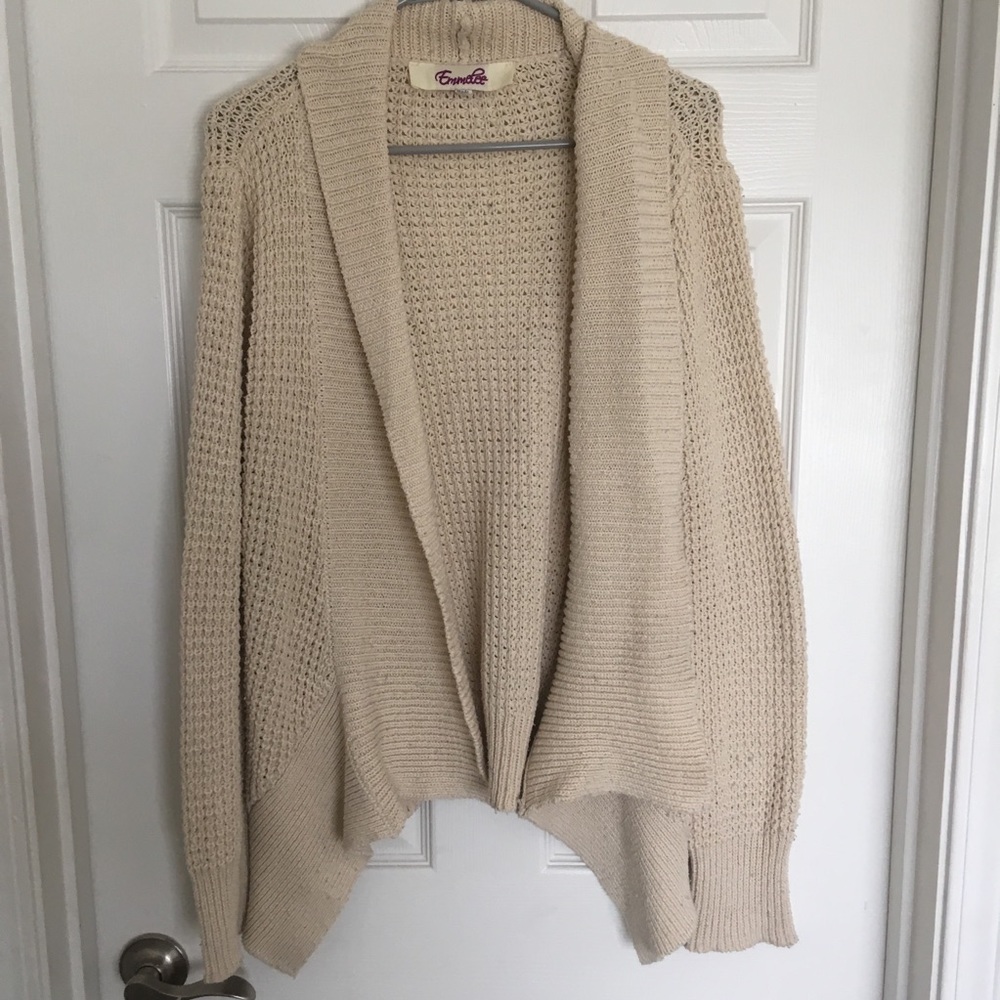 Oversized knit cardigan sweater